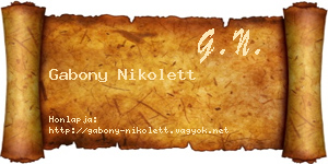 Gabony Nikolett névjegykártya